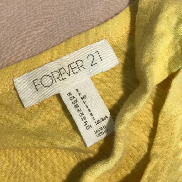 Yellow forever 21 crop top tank - Picture 2 of 3